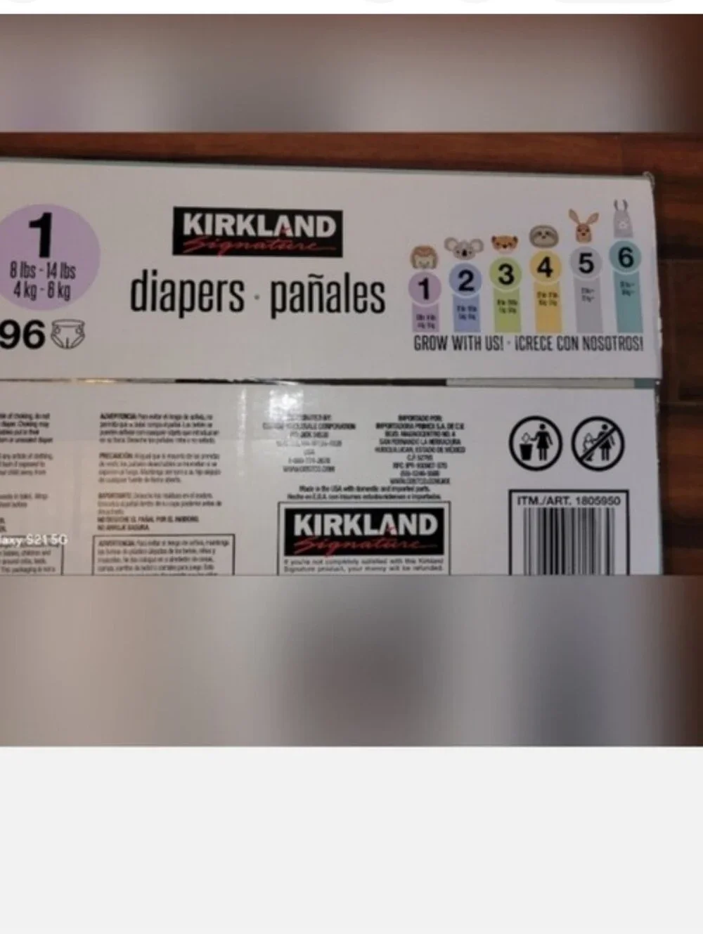 Kirkland Signature Baby Diaper Bottoms Size 1 - White (96 Count)